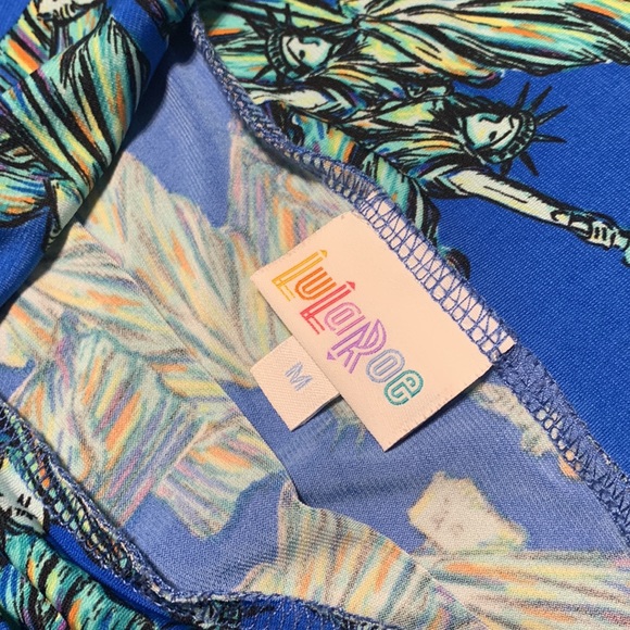 LuLaRoe Statue of Liberty Print Knit Skirt Size M - Picture 5 of 10